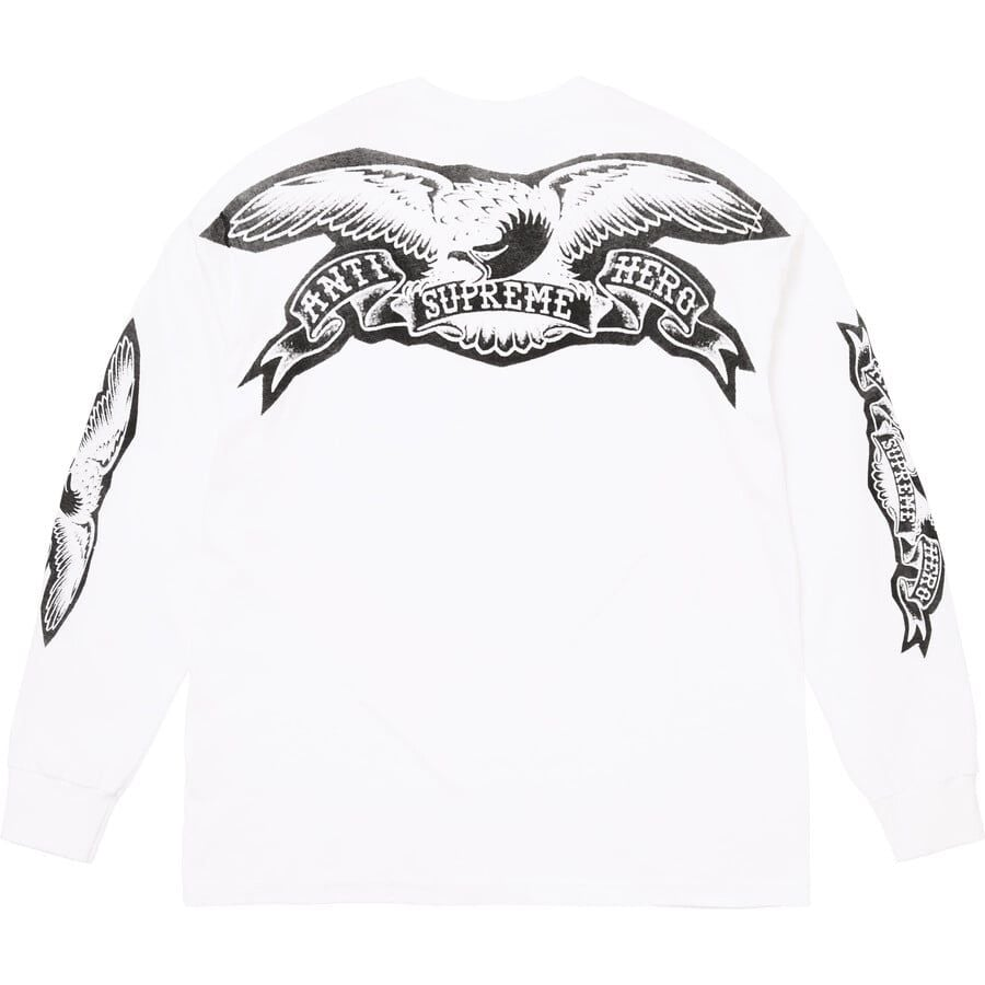 Alternative view of Áo Supreme ANTIHERO® Eagle L/S Tee 'White' 7703438524620