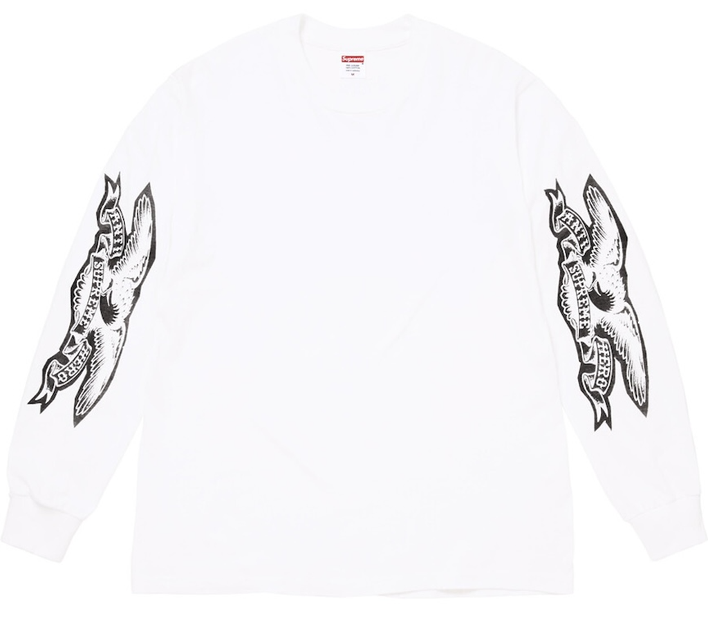 Áo Supreme ANTIHERO® Eagle L/S Tee 'White' 7703438524620