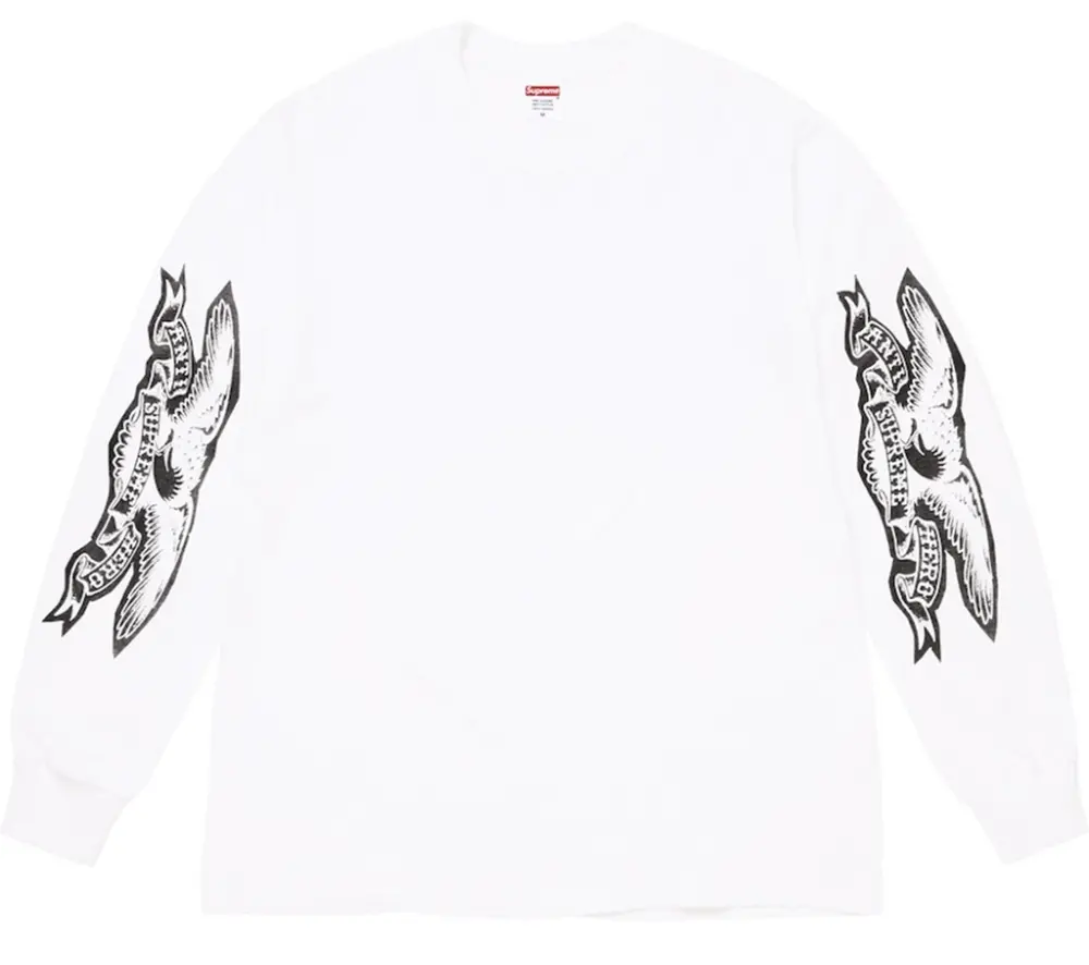 Áo Supreme ANTIHERO® Eagle L/S Tee 'White' 7703438524620