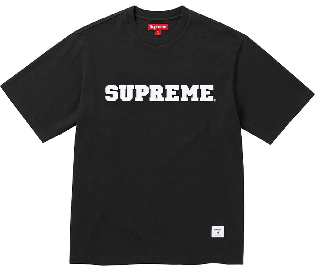 Áo Supreme Collegiate Appliqué S/S Top 'Black' 7703421747404