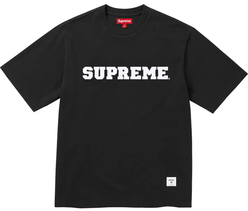Áo Supreme Collegiate Appliqué S/S Top 'Black' 7703421747404
