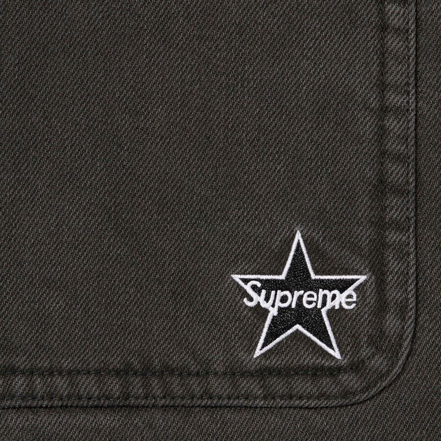 Alternative view of Áo Supreme Quilted Lined Denim Snap Shirt 'Grey' 7703451271372
