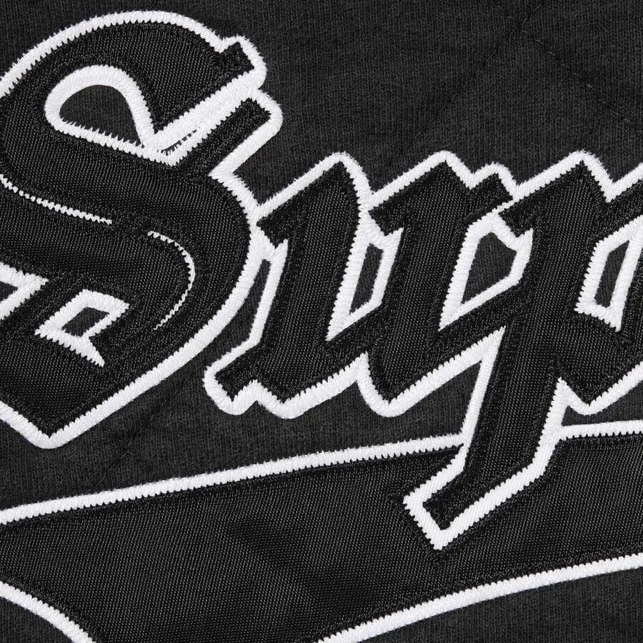 Alternative view of Áo Supreme Quilted Zip Up Hooded Sweatshirt 'Black' 7703441244364