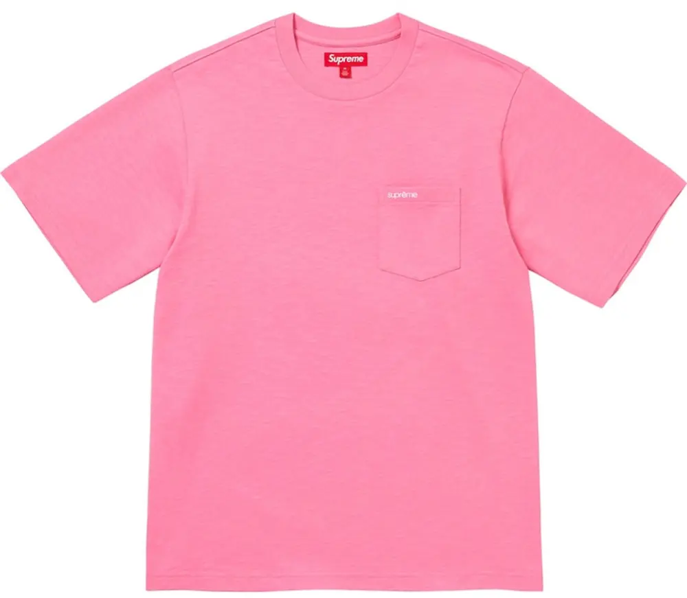 Áo Supreme S/S Pocket Tee 'Pink' 7703439999180