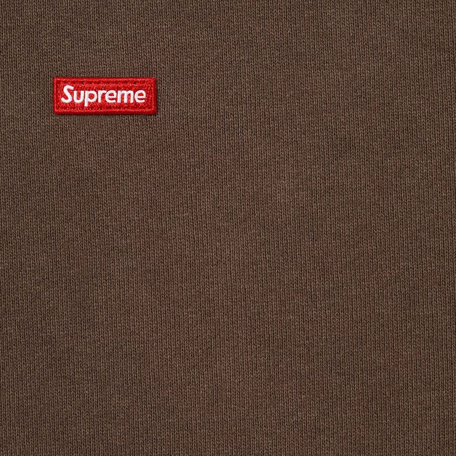 Alternative view of Áo Supreme Small Box Zip Up Hooded Sweatshirt 'Brown' 7703439671500