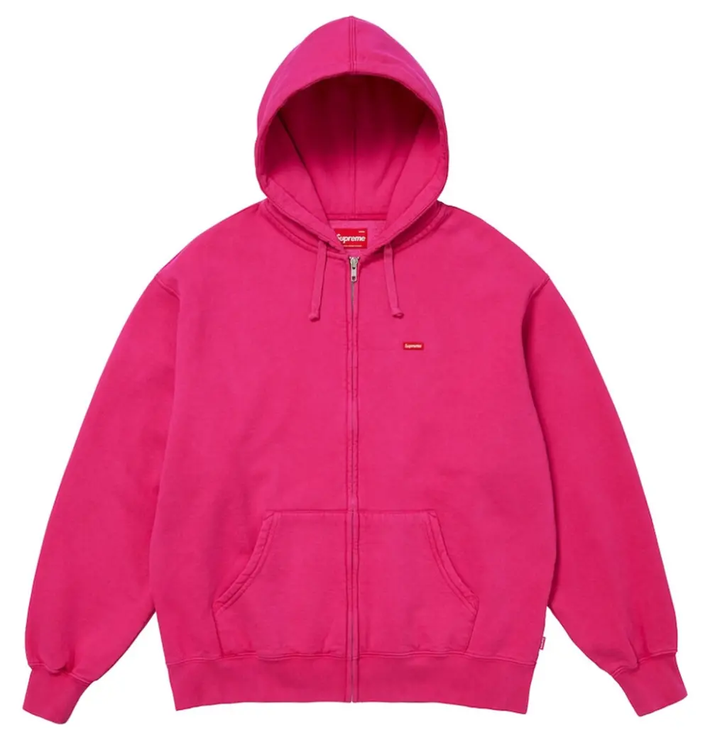 Áo Supreme Small Box Zip Up Hooded Sweatshirt 'Pink' 7703439933644