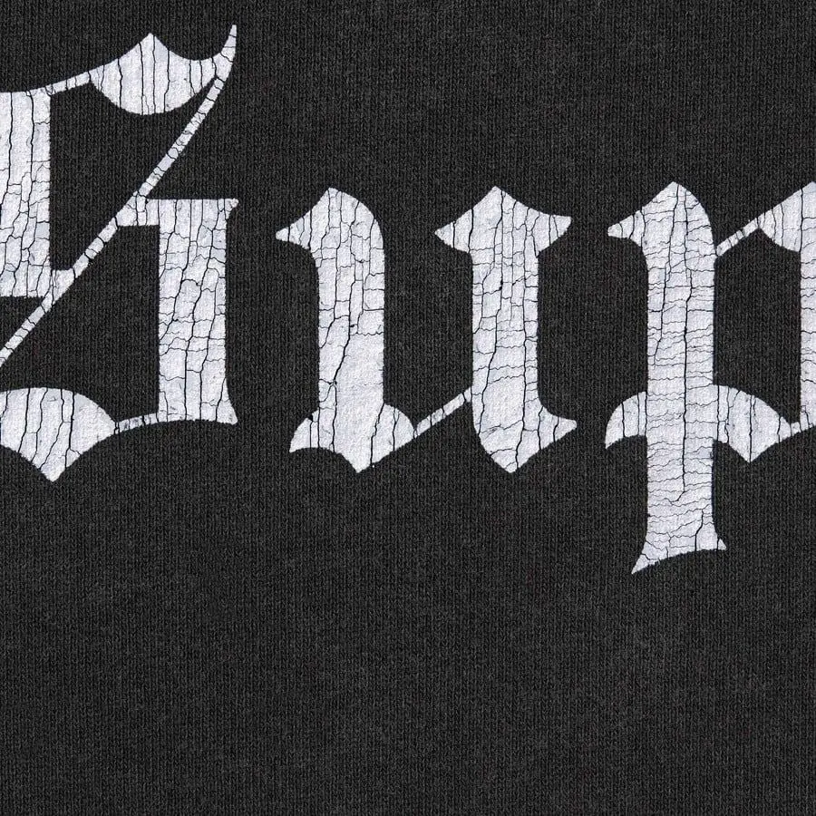 Alternative view of Áo Supreme Washed Old English Hooded Sweatshirt 'Black' 7703452614860
