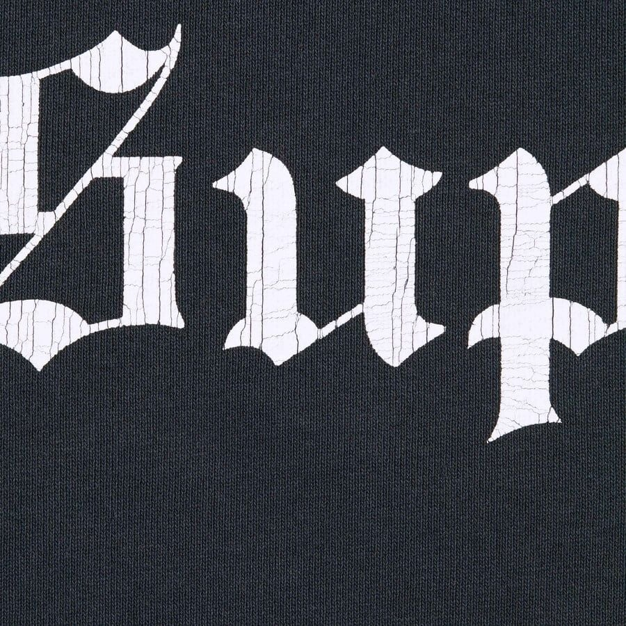 Alternative view of Áo Supreme Washed Old English Hooded Sweatshirt 'Navy' 7703452549324