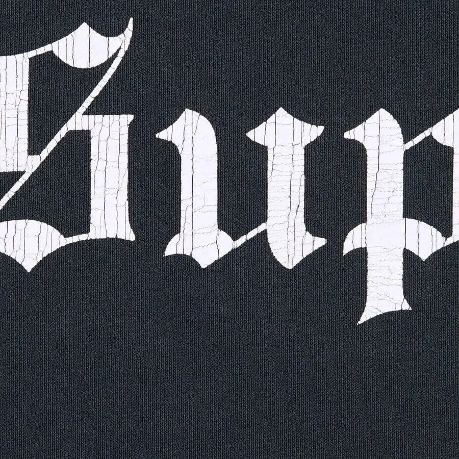 Alternative view of Áo Supreme Washed Old English Hooded Sweatshirt 'Navy' 7703452549324