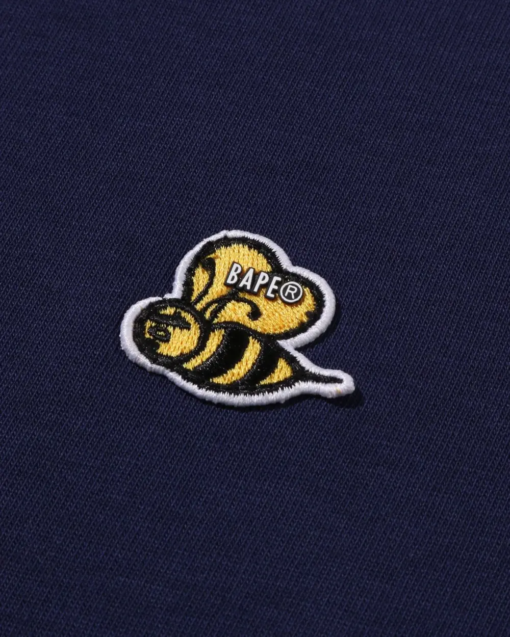 Áo Bape Bee One Point Tee 'Navy' 0ZXTEM302101Q - Ảnh 3