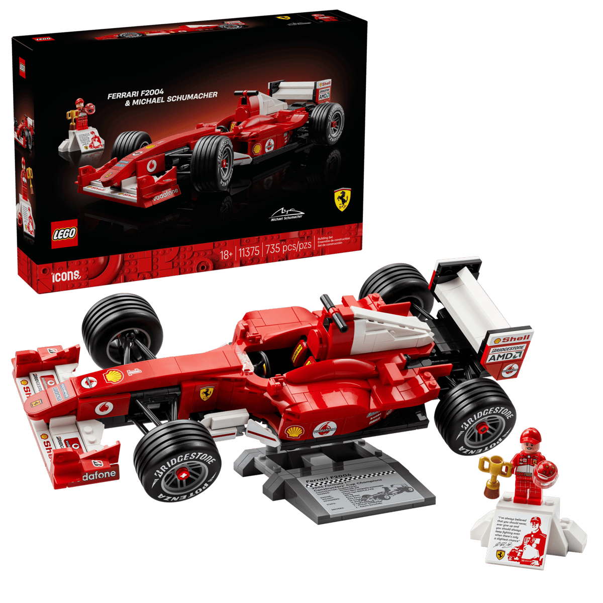 Mô hình Lego Ferrari F2004 & Michael Schumacher 11375 - Ảnh 5