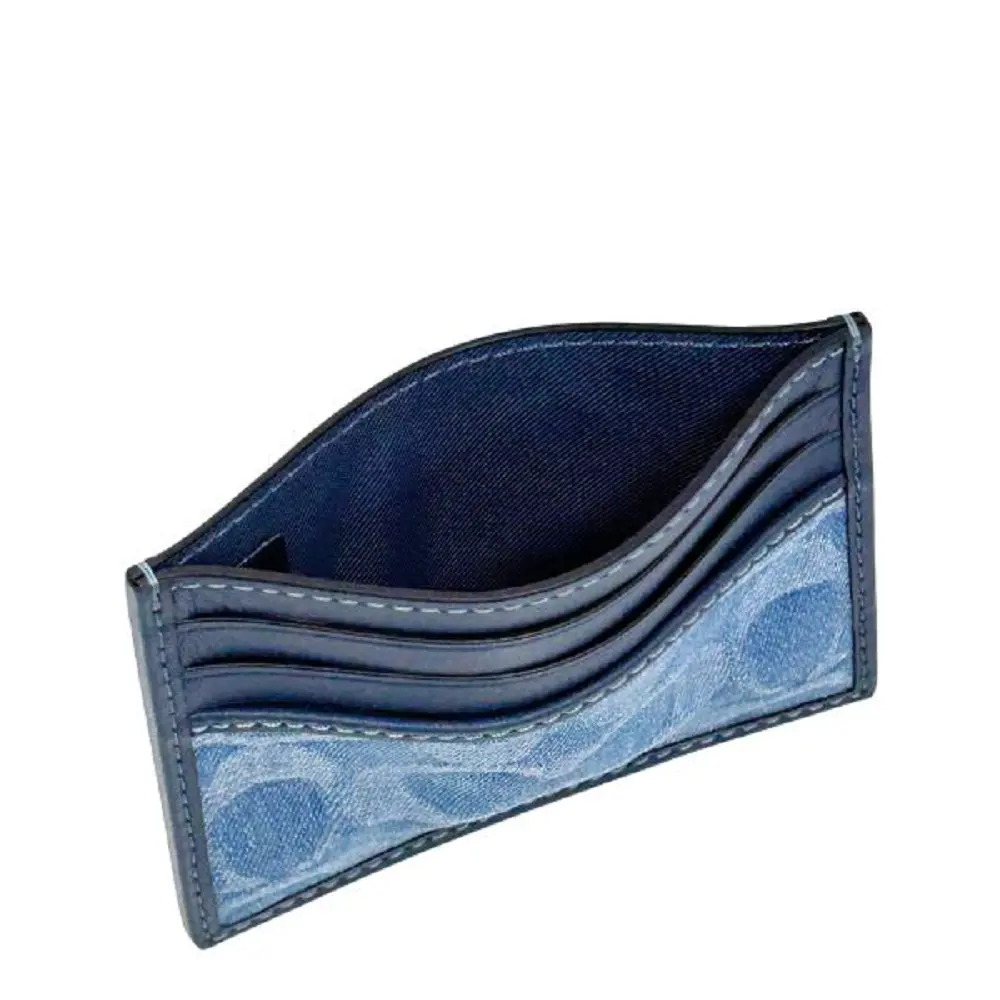 Alternative view of Ví Coach Slim Card Case ‘Navy’ CDF46-DEN