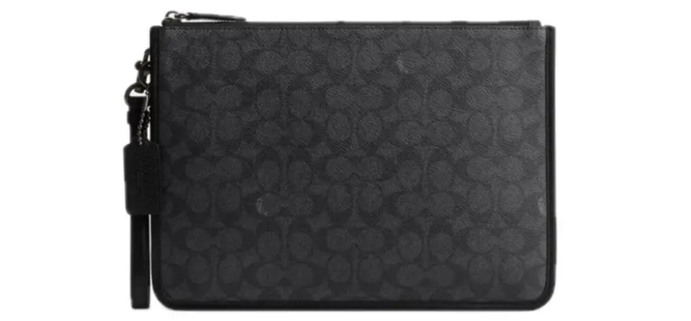 Túi Coach Charter Pouch ‘Black’ CR786-CHR
