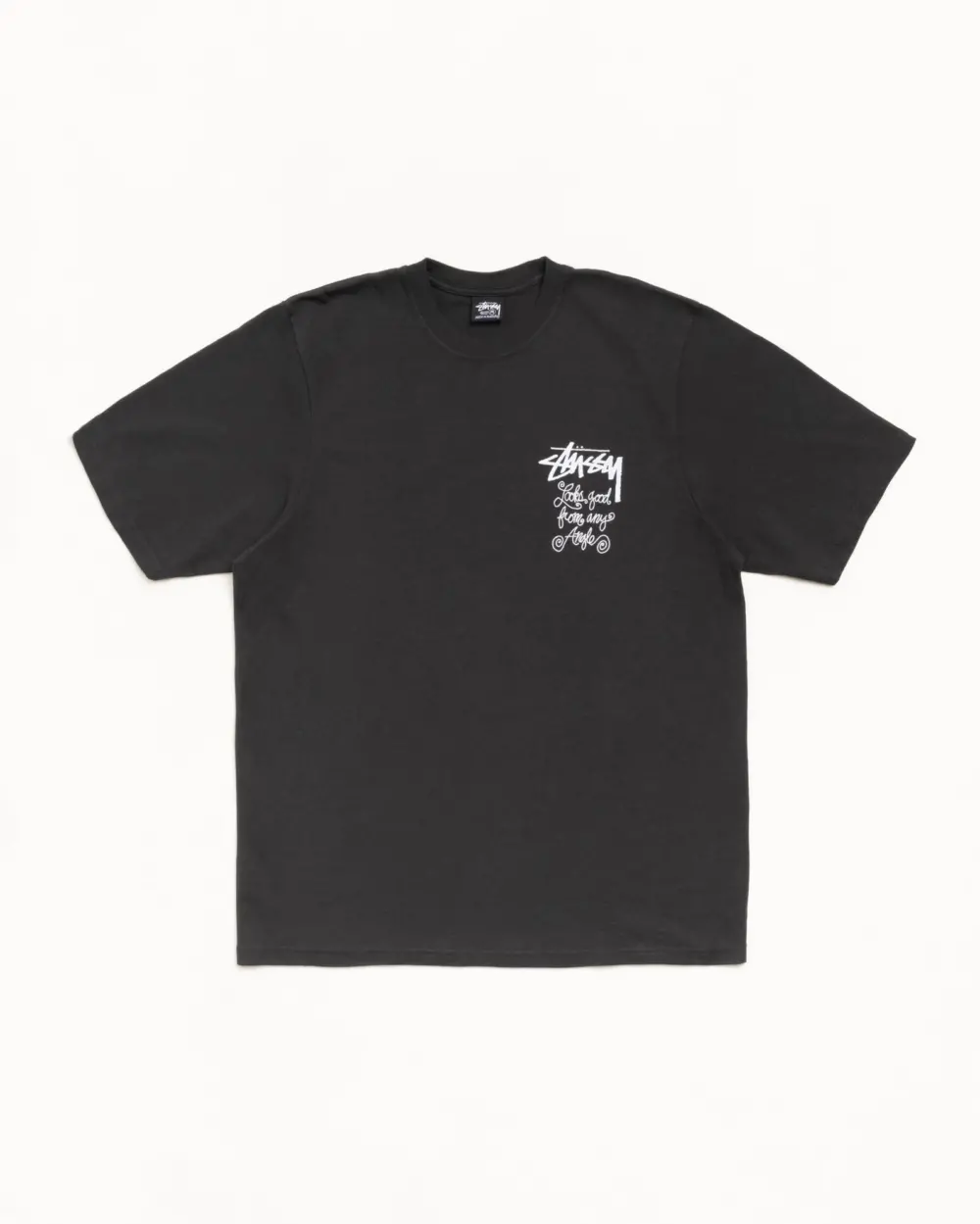 Alternative view of Áo Stussy Any Angle Tee Pigment Dyed 'Black' 1905196
