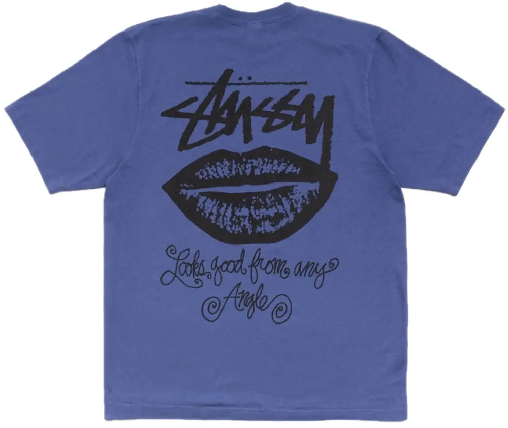 Áo Stussy Any Angle Tee Pigment Dyed 'Indigo' 1905196
