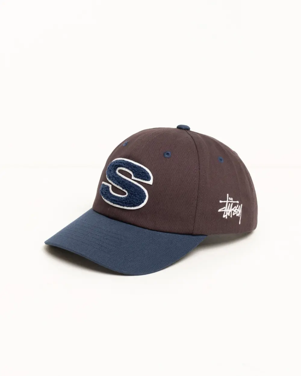 Alternative view of Mũ Stussy Low Profile Chenille S Snapback 'Dark Brown' 1311061