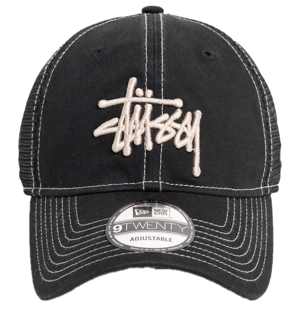 Mũ Stussy New Era 9Twenty Washed Basic Trucker 'Black' 1311164