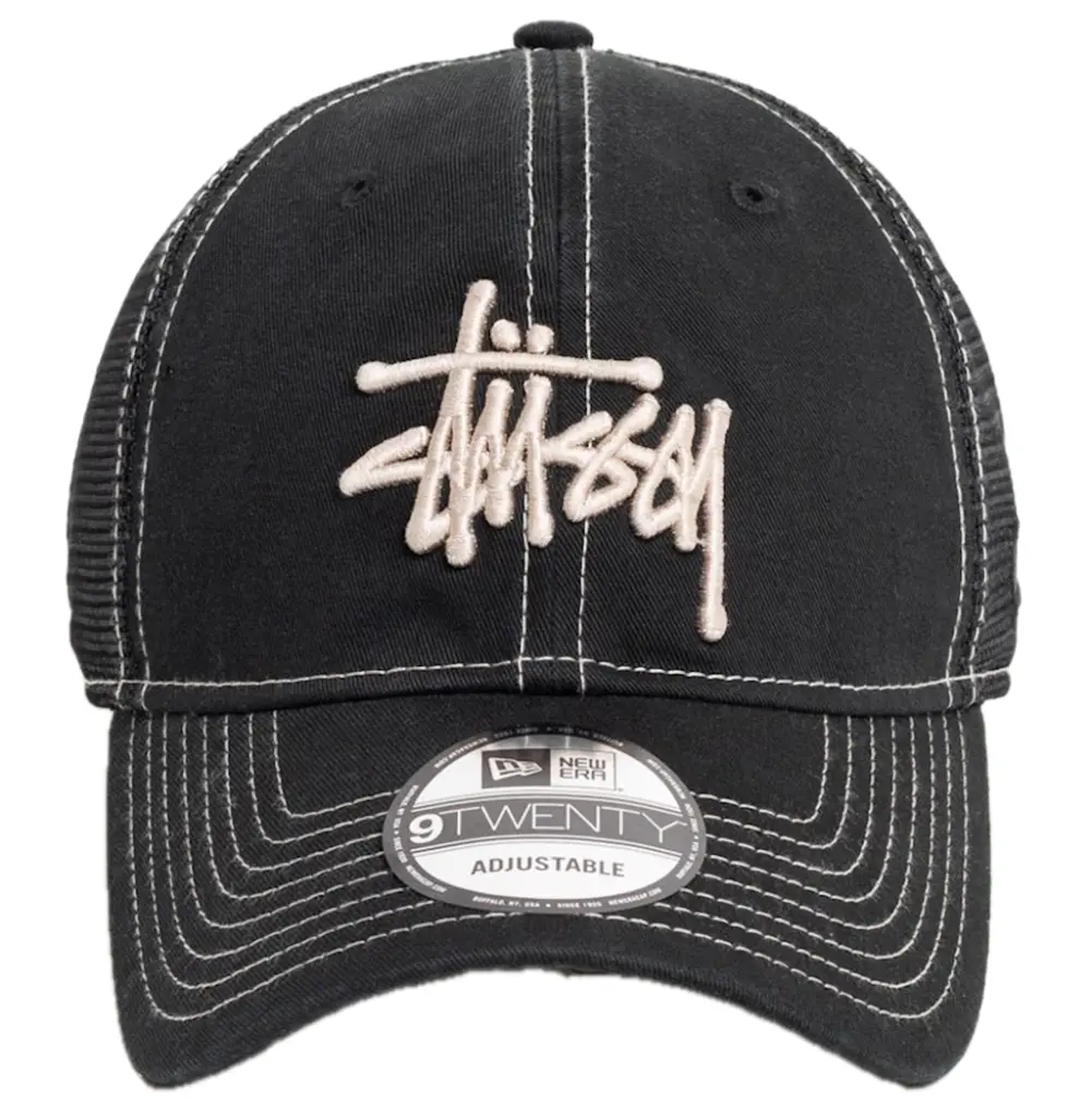 Mũ Stussy New Era 9Twenty Washed Basic Trucker 'Black' 1311164