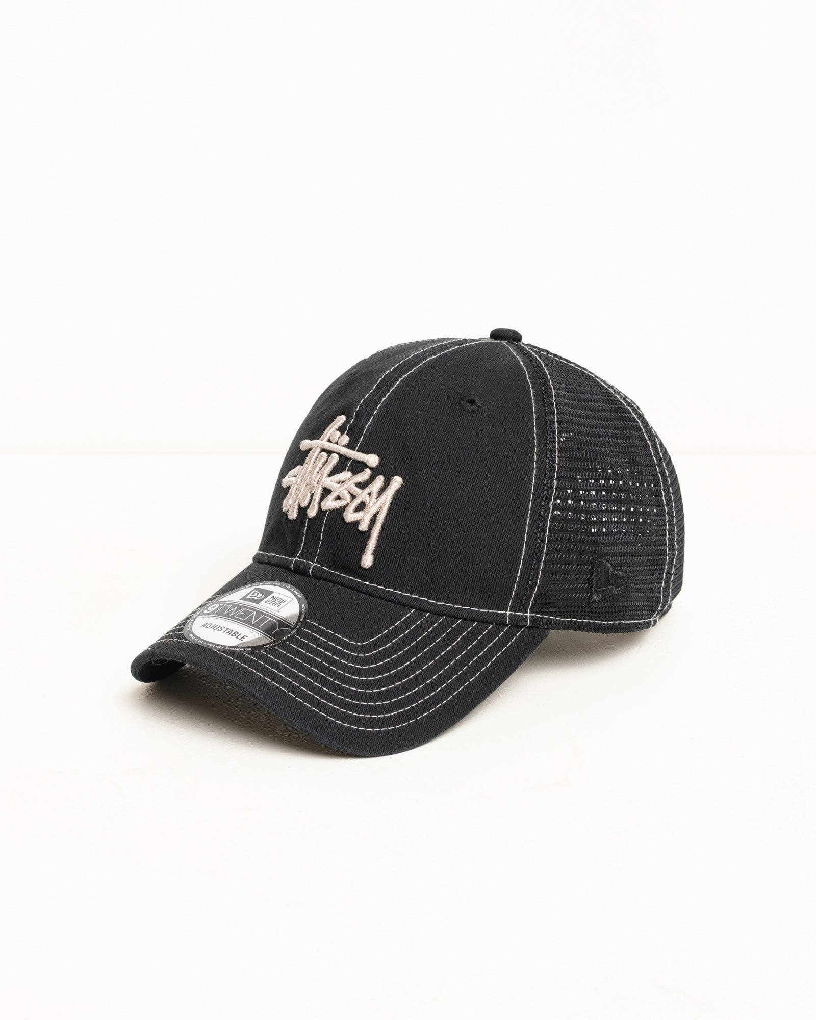 Alternative view of Mũ Stussy New Era 9Twenty Washed Basic Trucker 'Black' 1311164