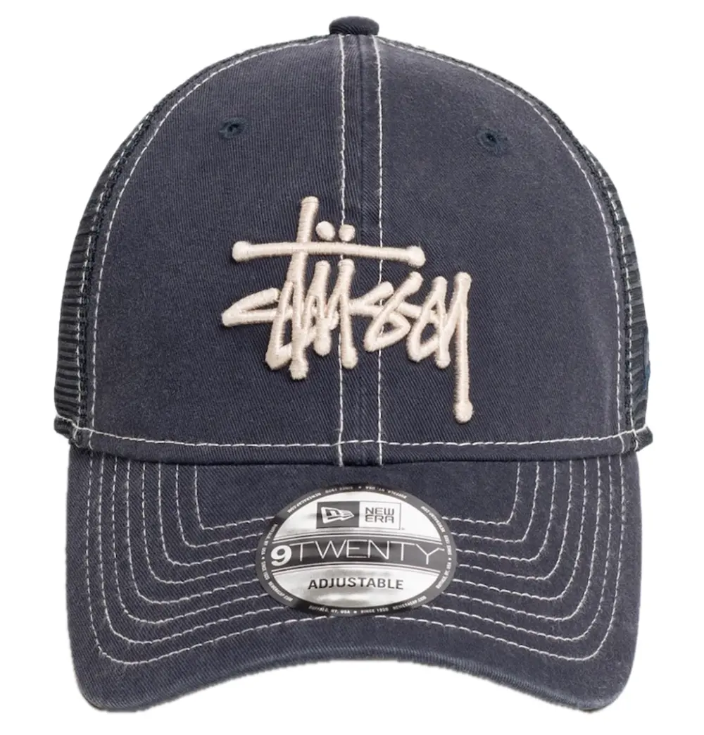 Mũ Stussy New Era 9Twenty Washed Basic Trucker 'Navy' 1311164