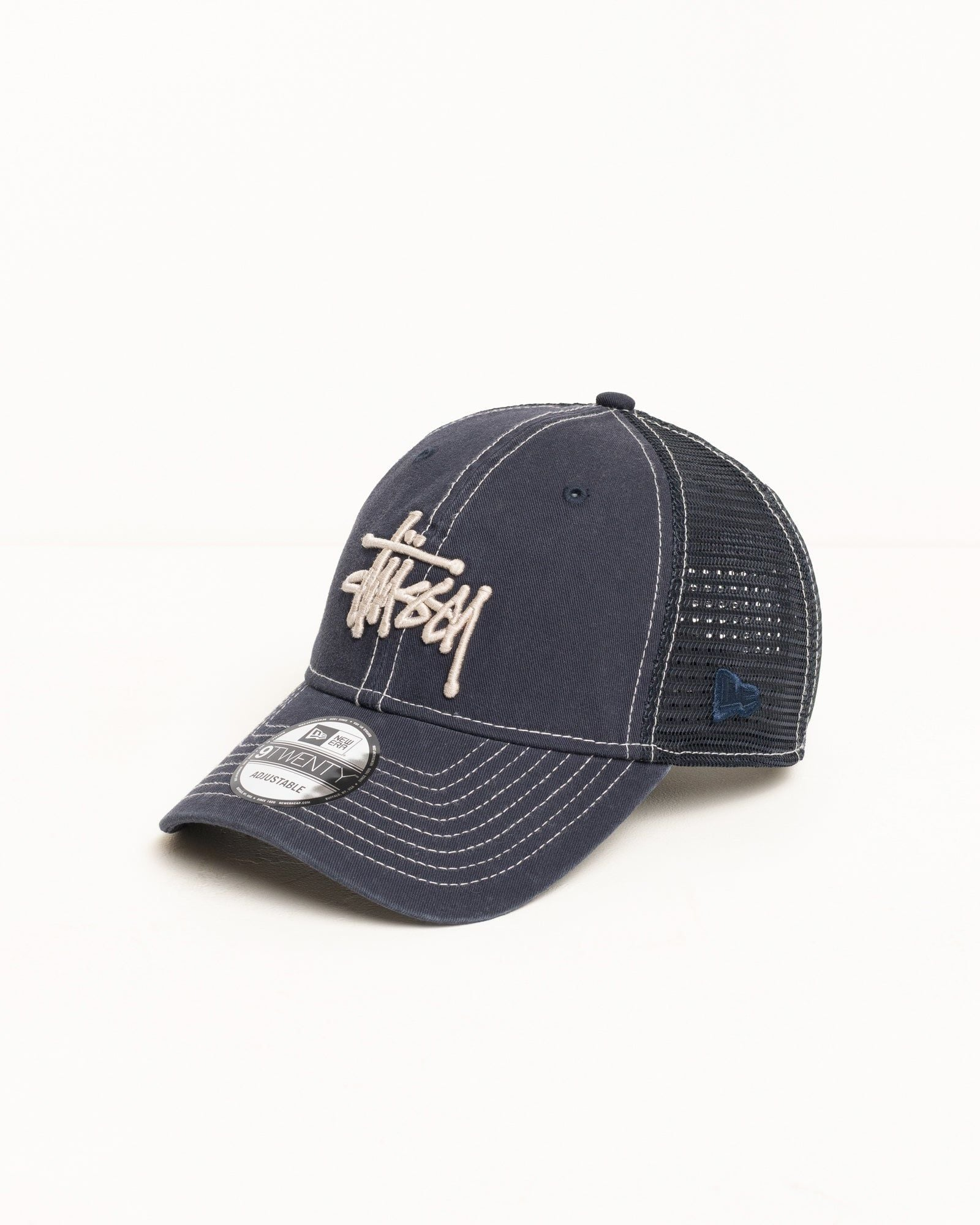 Alternative view of Mũ Stussy New Era 9Twenty Washed Basic Trucker 'Navy' 1311164