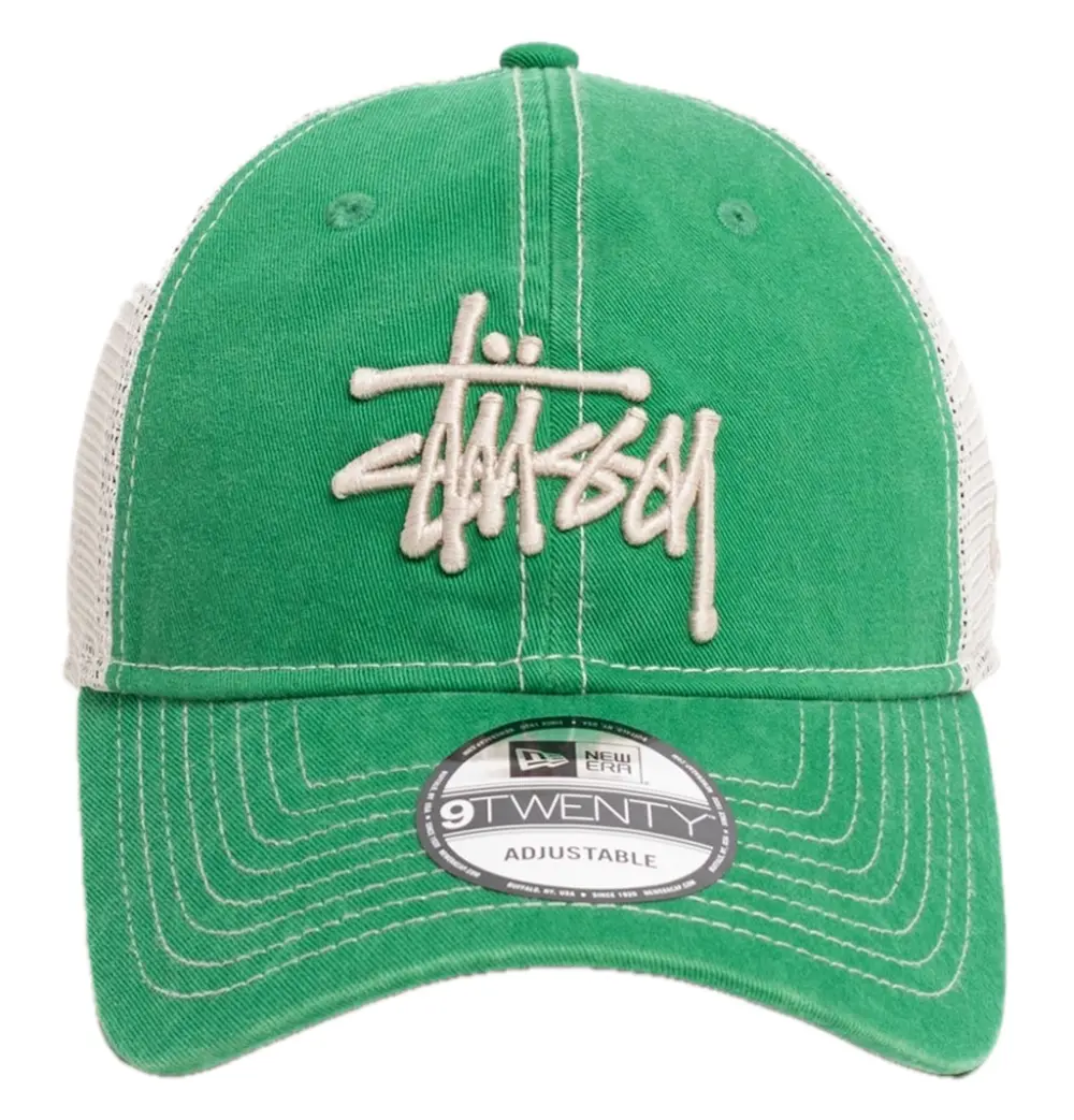 Mũ Stussy New Era 9Twenty Washed Basic Trucker 'Green' 1311164