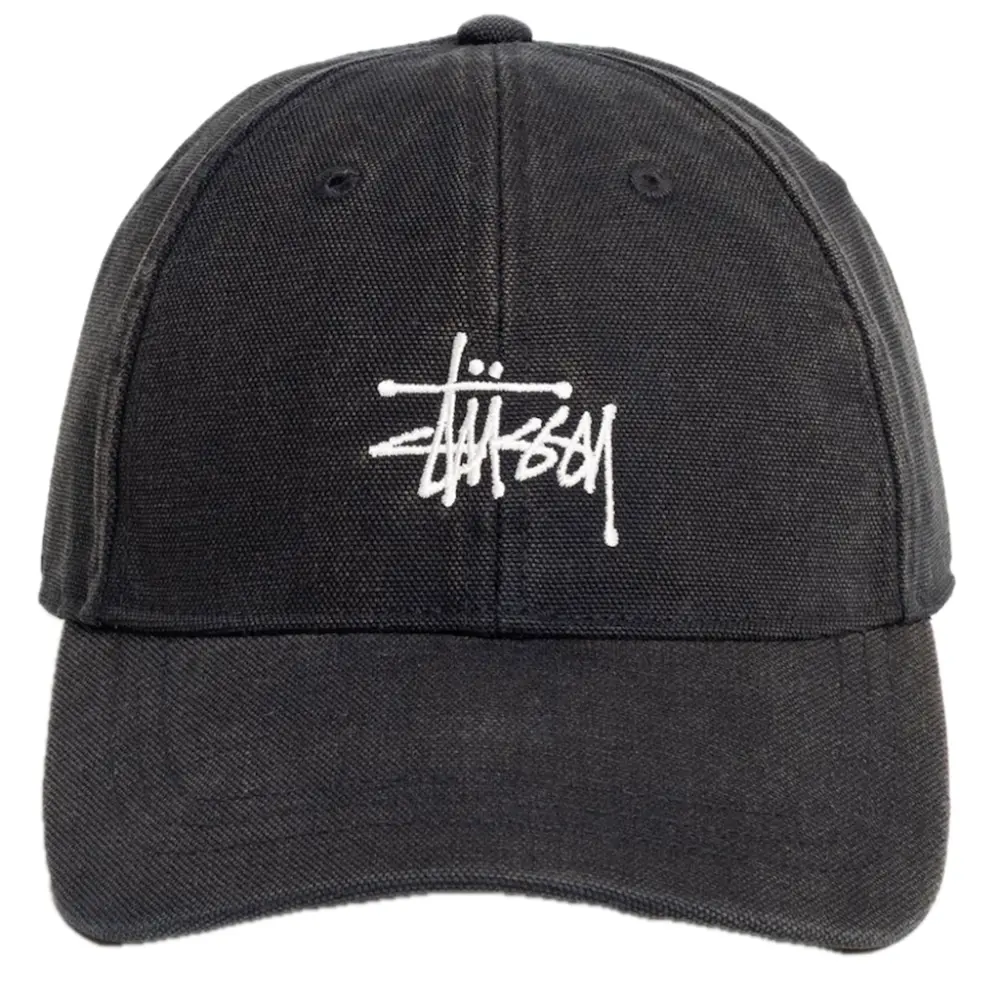 Mũ Stussy Basic Stüssy Cap Washed Canvas 'Black' 1311210