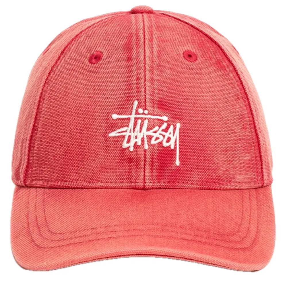 Mũ Stussy Basic Stüssy Cap Washed Canvas 'Red' 1311210
