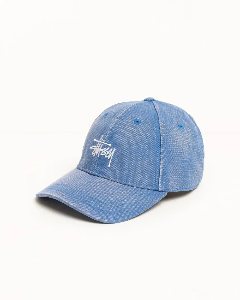 Mũ Stussy Basic Stüssy Cap Washed Canvas 'Blue' 1311210 - Ảnh 4