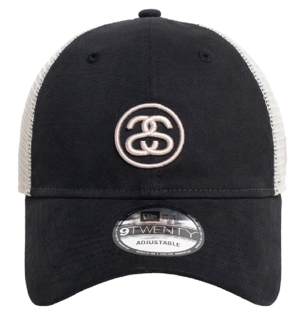 Mũ Stussy New Era 9Twenty Ss Link Trucker 'Black' 1311197