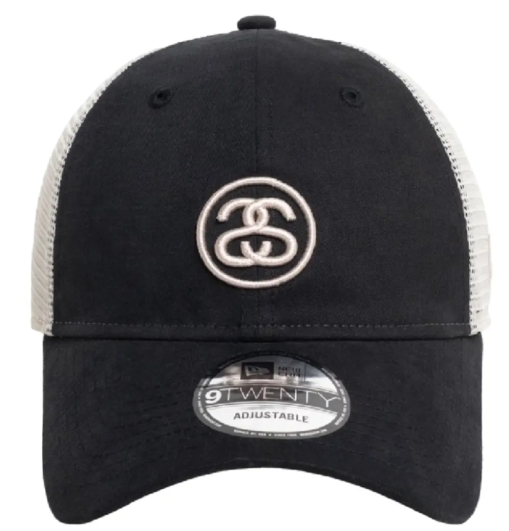 Mũ Stussy New Era 9Twenty Ss Link Trucker 'Black' 1311197