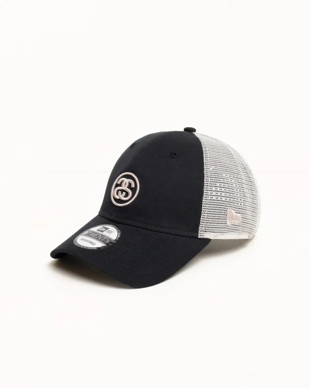 Mũ Stussy New Era 9Twenty Ss Link Trucker 'Black' 1311197 - Ảnh 2