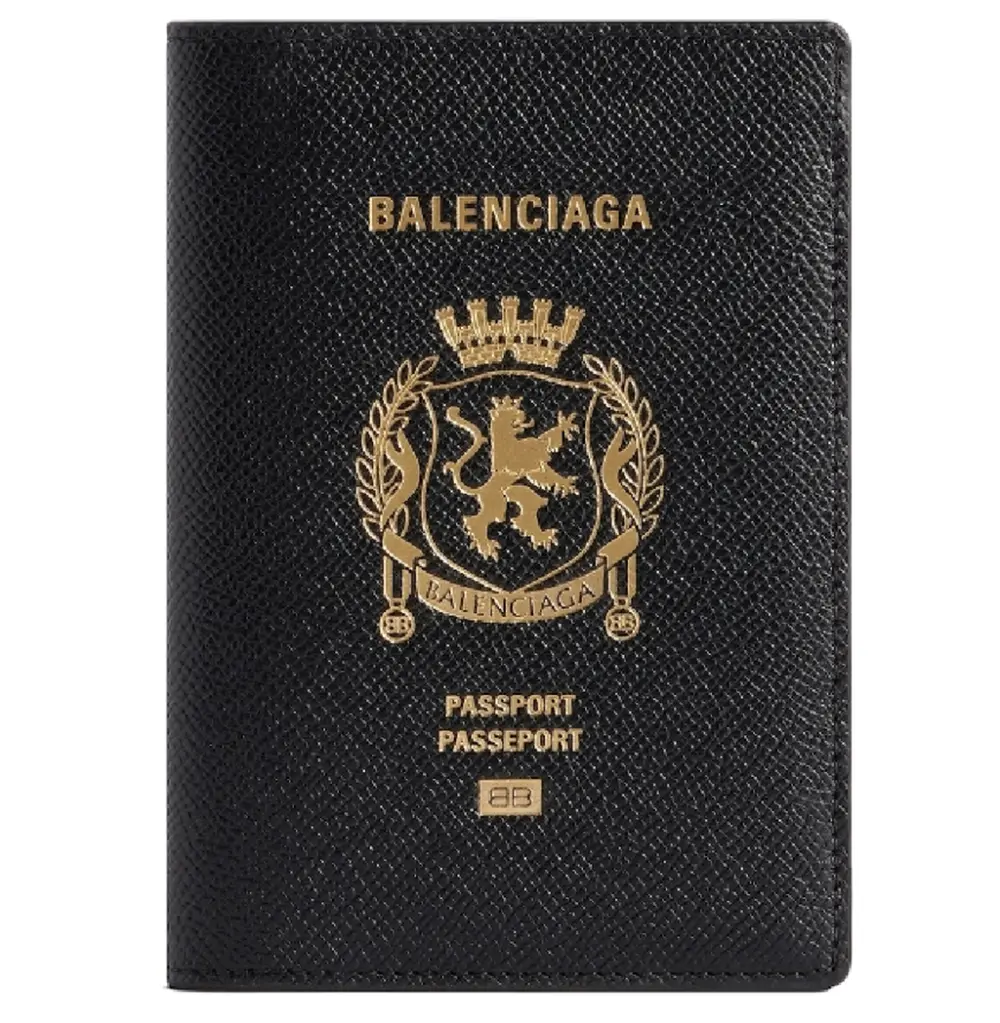 Ví Balenciaga Passport Holder 'Black' 7877422AA3R1000