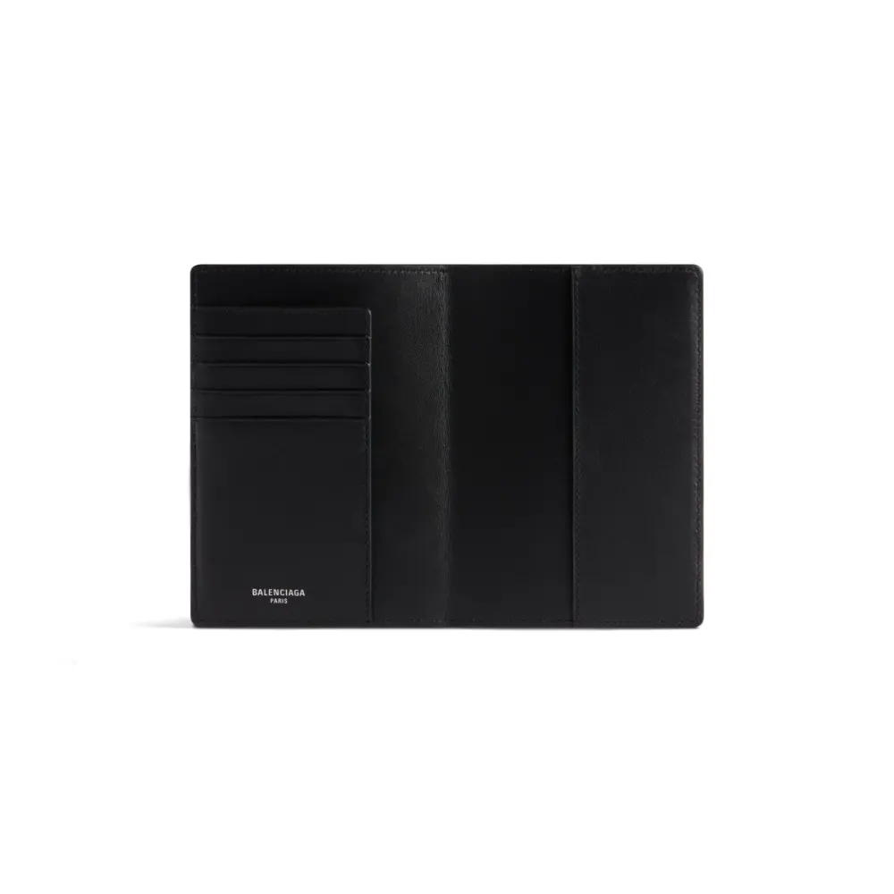 Ví Balenciaga Passport Holder 'Black' 7877422AA3R1000 - Ảnh 3