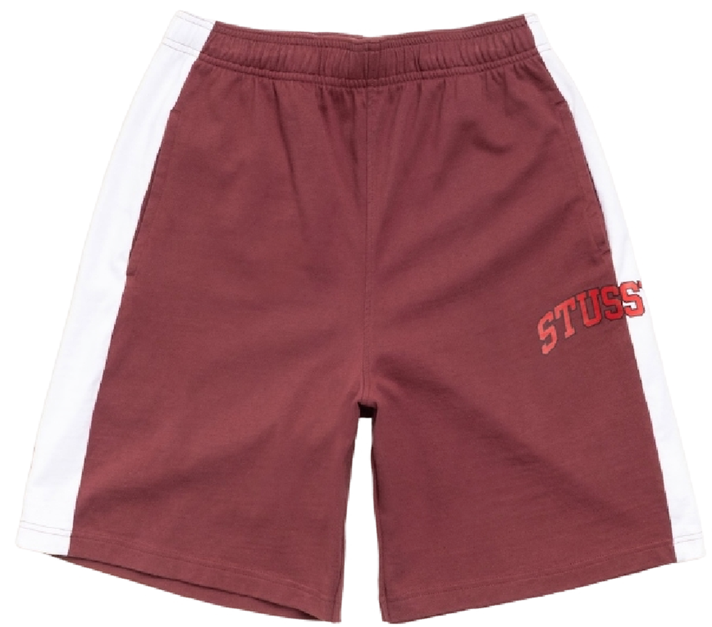 Quần Stussy Stripe Jersey Short 'Burgundy' 112359