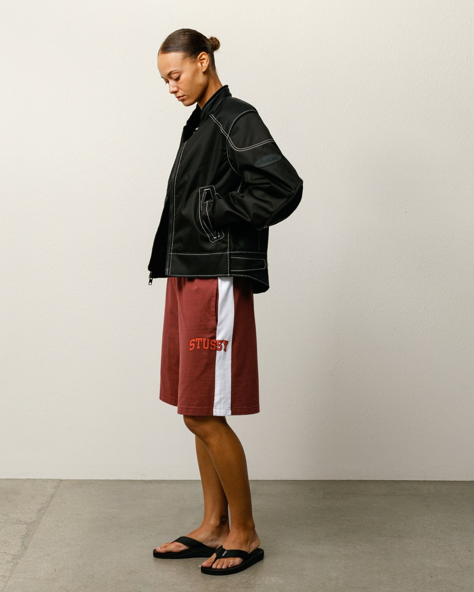 Quần Stussy Stripe Jersey Short 'Burgundy' 112359 - Ảnh 6