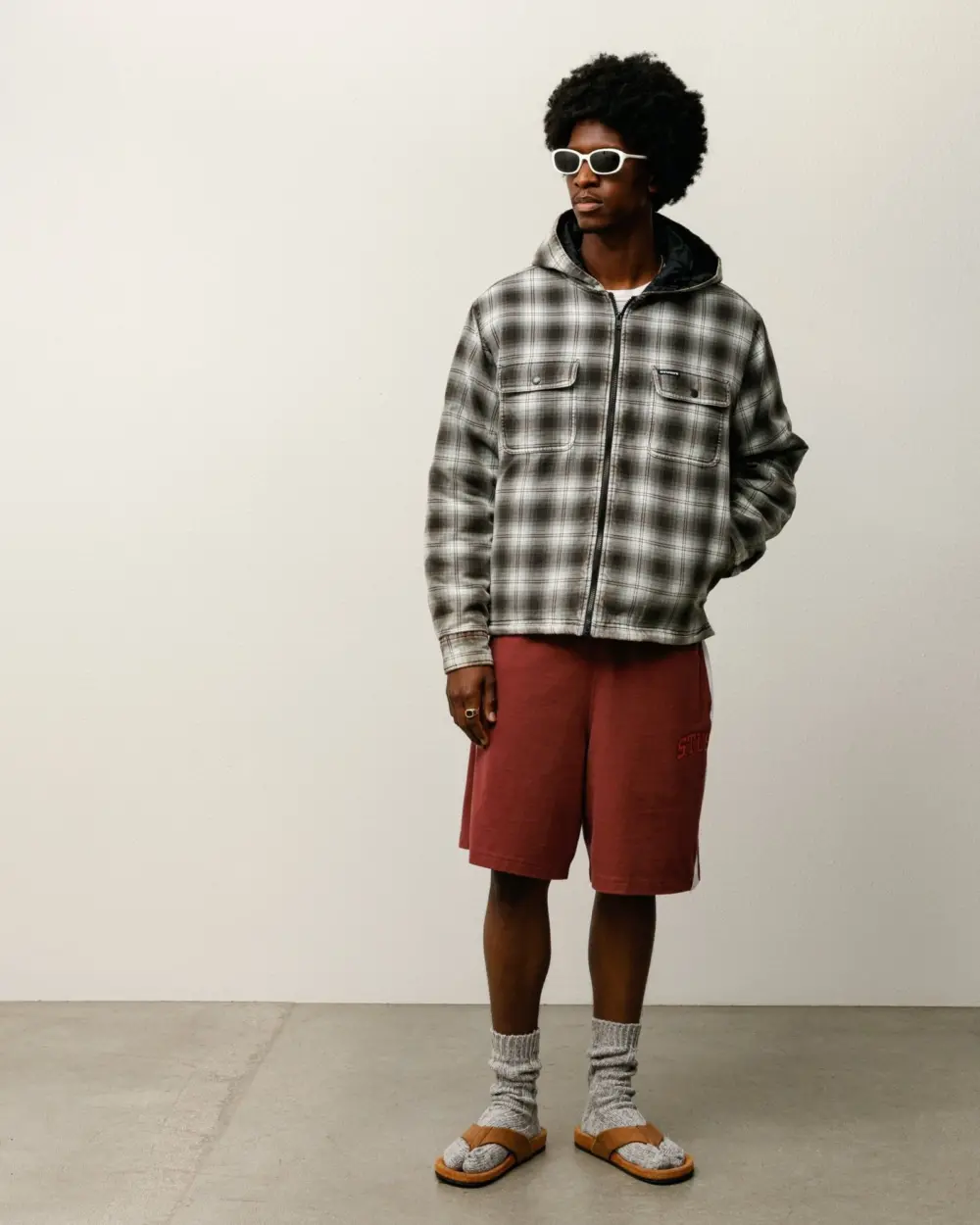 Quần Stussy Stripe Jersey Short 'Burgundy' 112359 - Ảnh 3