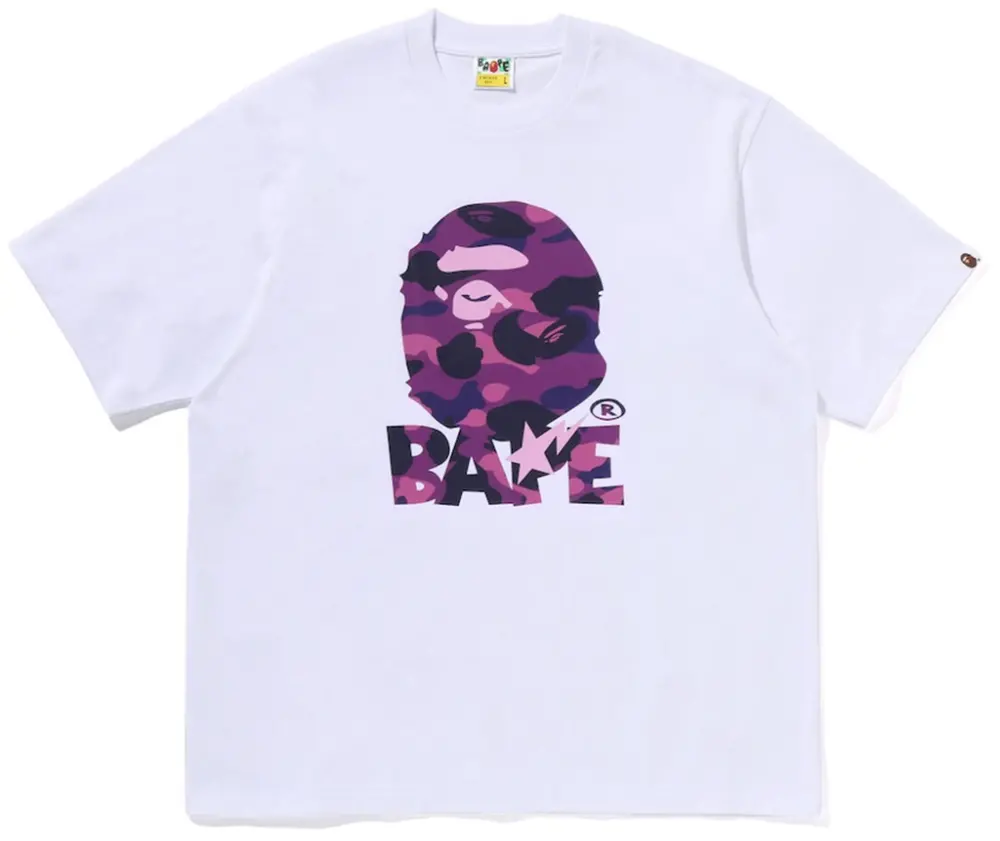 Áo Bape Color Camo Logo Relaxed Fit Tee 'White' 0ZXTEM326101Q
