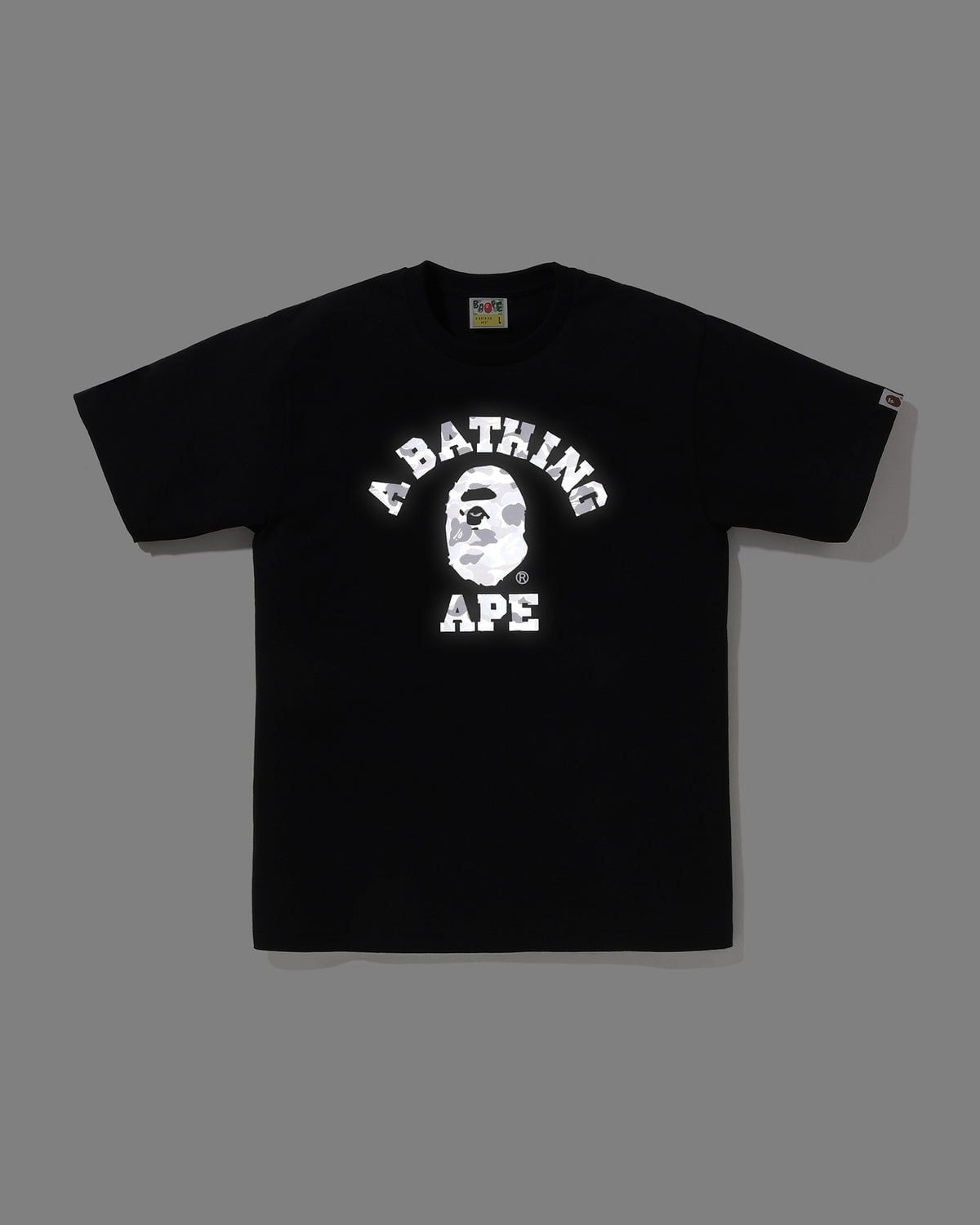 Alternative view of Áo Bape Abc Camo Reflective College Tee 'Black' 0ZXTEM00810XQ