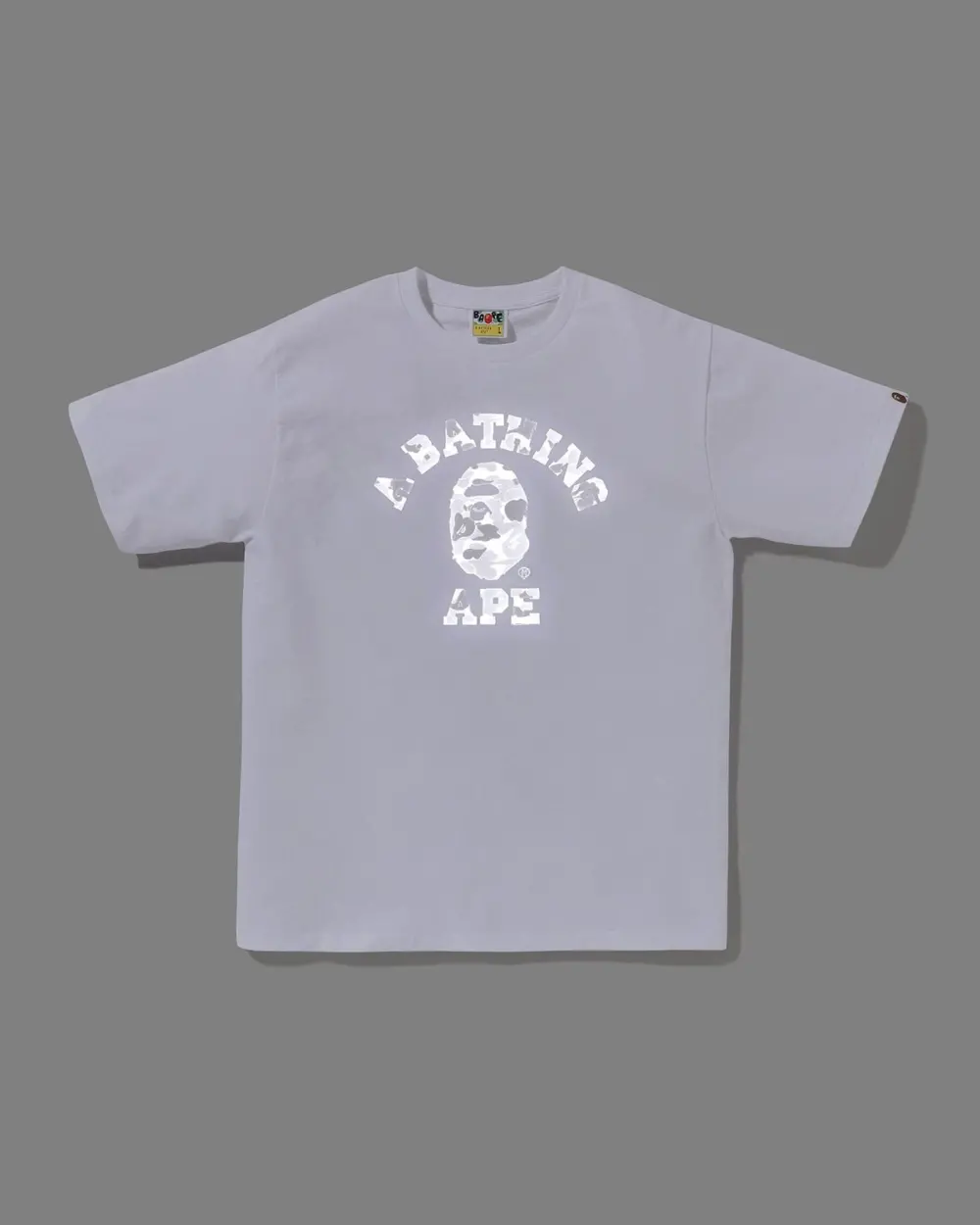 Áo Bape Abc Camo Reflective College Tee 'White' 0ZXTEM00810XQ - Ảnh 2