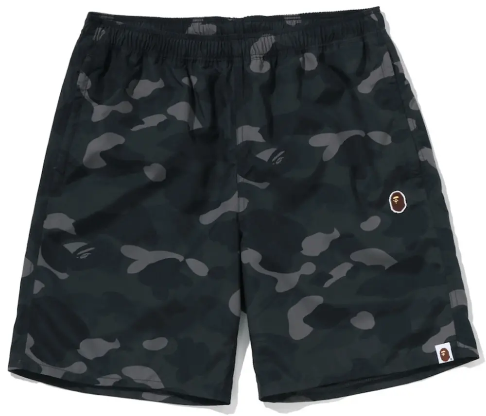 Quần Bape Head One Point Beach Shorts 'Black' 0ZXSPM007531Q