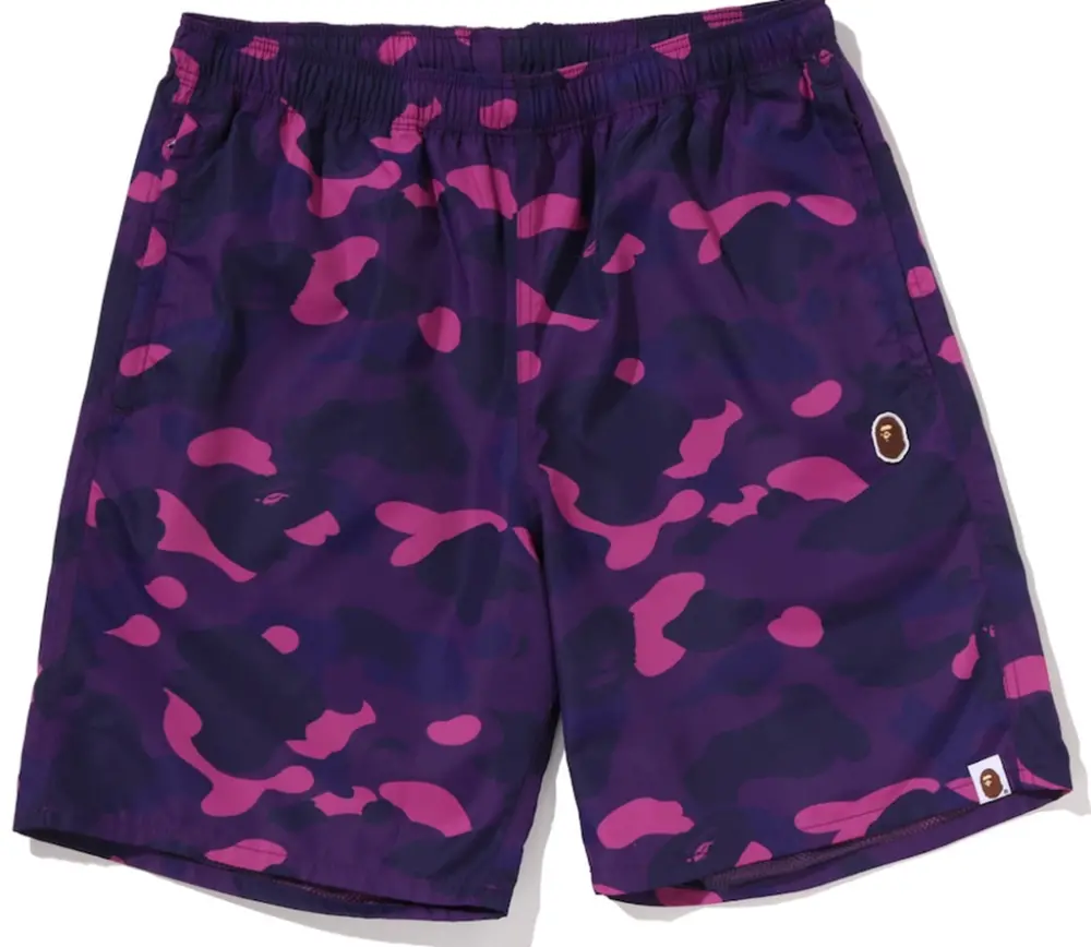 Quần Bape Head One Point Beach Shorts 'Purple' 0ZXSPM007531Q
