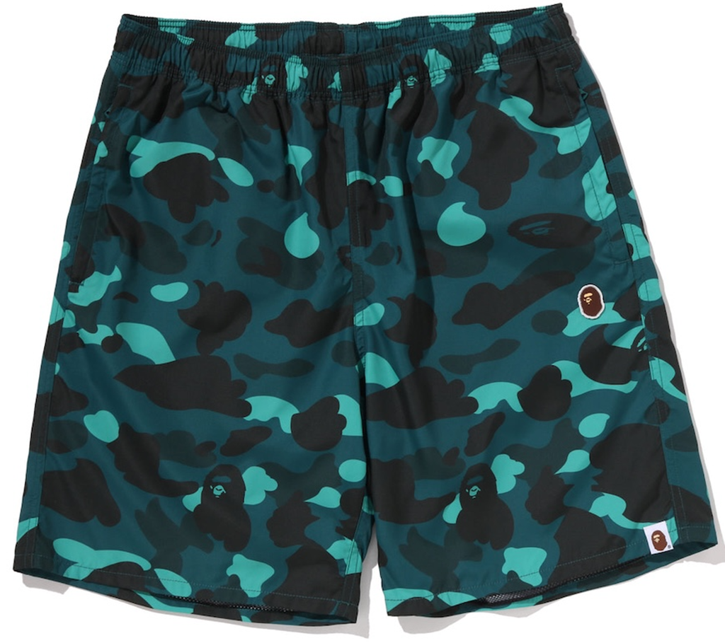 Quần Bape Head One Point Beach Shorts 'Green' 0ZXSPM007531Q