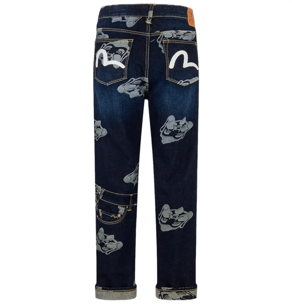 Quần Evisu Seagull Embroidery Jeans 'Indigo' 2EAHTM4JE8012STDN