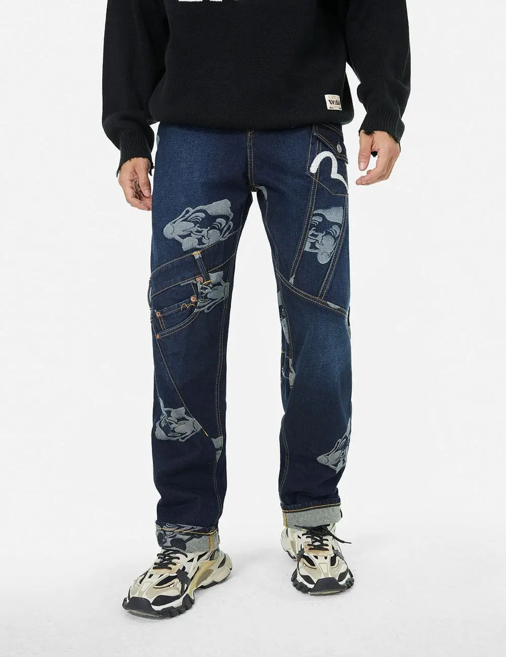 Quần Evisu Seagull Embroidery Jeans 'Indigo' 2EAHTM4JE8012STDN - Ảnh 6