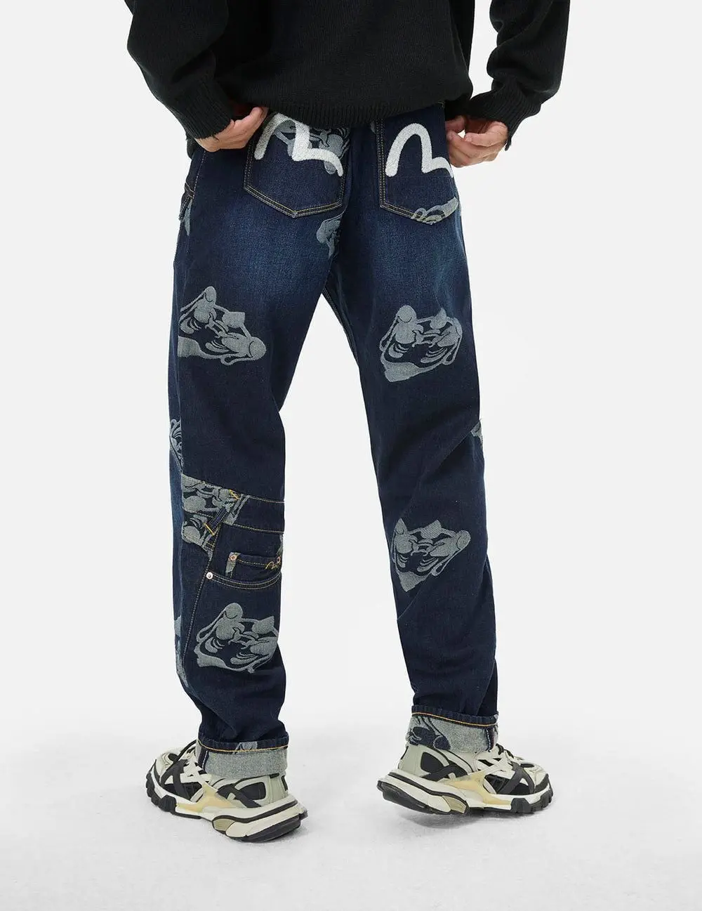Quần Evisu Seagull Embroidery Jeans 'Indigo' 2EAHTM4JE8012STDN - Ảnh 5