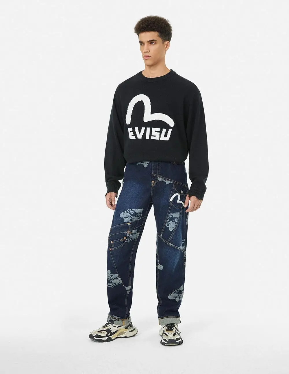 Quần Evisu Seagull Embroidery Jeans 'Indigo' 2EAHTM4JE8012STDN - Ảnh 4