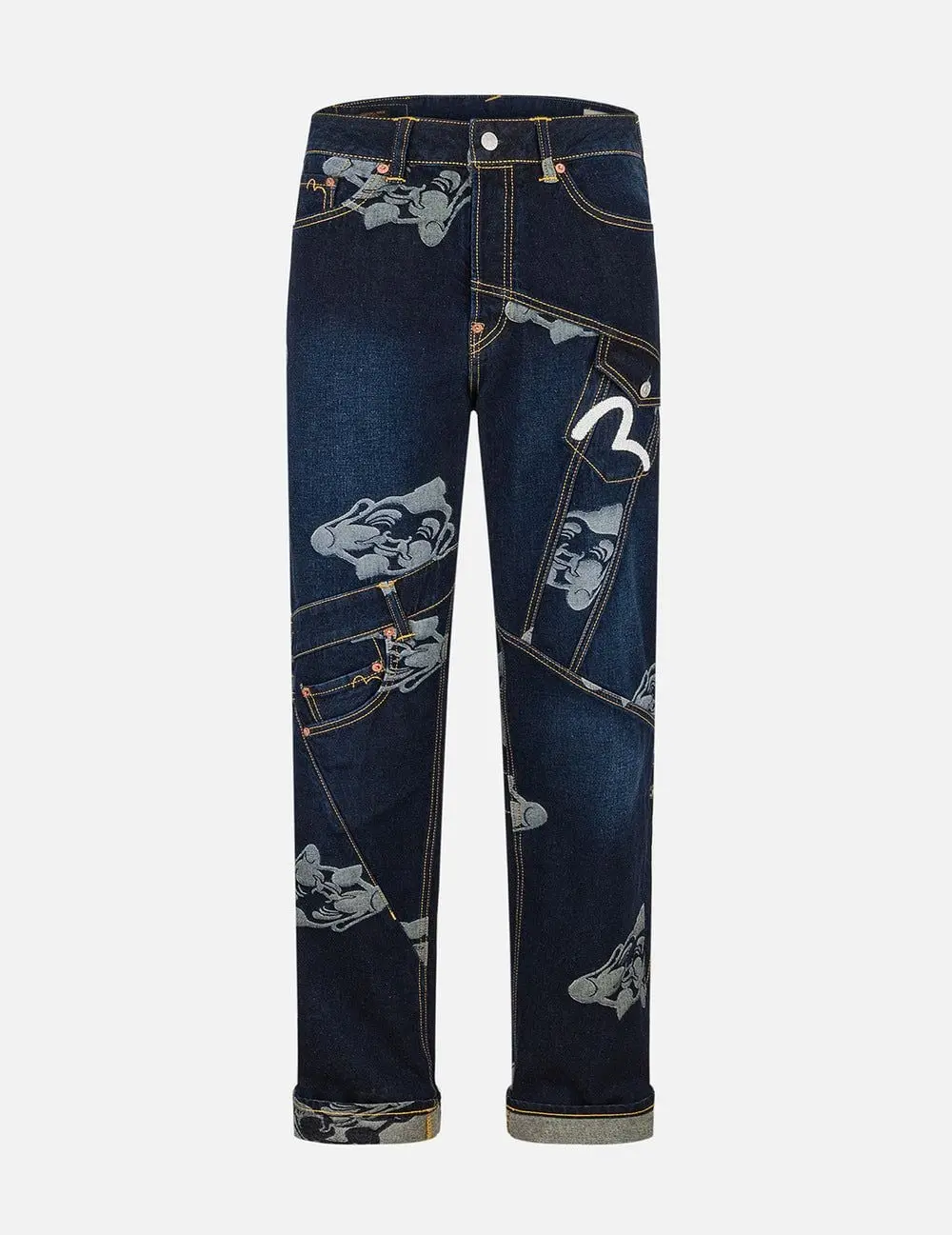 Alternative view of Quần Evisu Seagull Embroidery Jeans 'Indigo' 2EAHTM4JE8012STDN