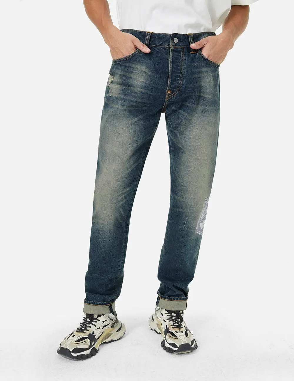 Quần Evisu Ebisu Print Multi-Pocket Jeans 'Indigo' 2EAHTM4JE801317DP - Ảnh 7