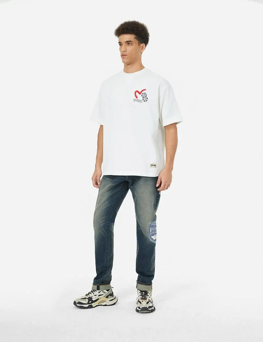 Quần Evisu Ebisu Print Multi-Pocket Jeans 'Indigo' 2EAHTM4JE801317DP - Ảnh 5